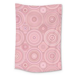 Pink Retro Texture With Circles, Retro Circles Background, Large Tapestry