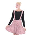 Pink Retro Texture With Circles, Retro Circles Background, Suspender Skater Skirt View1