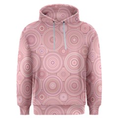 Pink Retro Texture With Circles, Retro Circles Background, Men s Overhead Hoodie