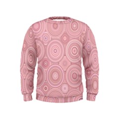 Pink Retro Texture With Circles, Retro Circles Background, Kids  Sweatshirt