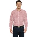 Pink Retro Texture With Circles, Retro Circles Background, Men s Long Sleeve Shirt View1