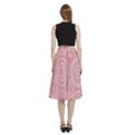 Pink Retro Texture With Circles, Retro Circles Background, A-Line Full Circle Midi Skirt With Pocket View4