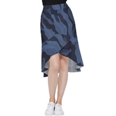 Purple Camo Frill Hi Low Chiffon Skirt by kyorashop23