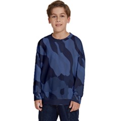 Purple Camo Kids  Crewneck Sweatshirt