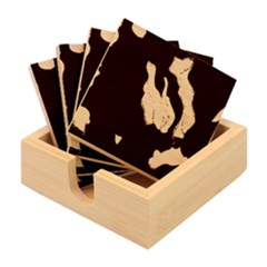 Purple Camo Bamboo Coaster Set