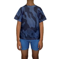 Purple Camo Kids  Short Sleeve Swimwear by kyorashop23