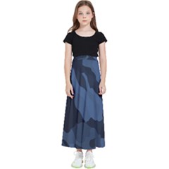 Purple Camo Kids  Flared Maxi Skirt