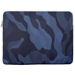 Purple Camo 17  Vertical Laptop Sleeve Case With Pocket by kyorashop23