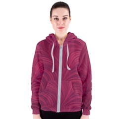 Purple Fabric Texture, Fabric Backgrounds With Lines Women s Zipper Hoodie