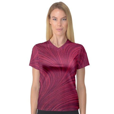 Purple Fabric Texture, Fabric Backgrounds With Lines V-neck Sport Mesh T-shirt by kyorashop23