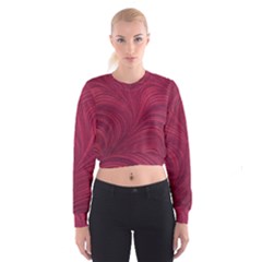 Purple Fabric Texture, Fabric Backgrounds With Lines Cropped Sweatshirt