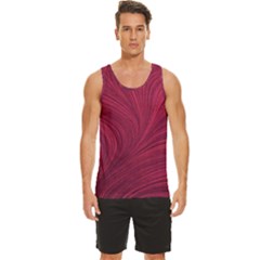 Purple Fabric Texture, Fabric Backgrounds With Lines Men s Wide Collar Tank Top