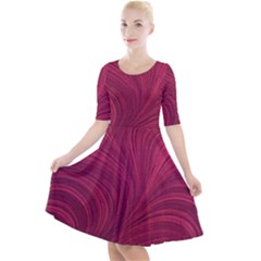 Purple Fabric Texture, Fabric Backgrounds With Lines Quarter Sleeve A-line Dress With Pockets