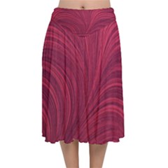 Purple Fabric Texture, Fabric Backgrounds With Lines Velvet Flared Midi Skirt