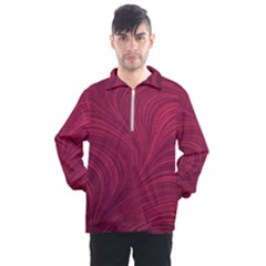 Purple Fabric Texture, Fabric Backgrounds With Lines Men s Half Zip Pullover