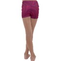 Purple Fabric Texture, Fabric Backgrounds With Lines Kids  Lightweight Velour Yoga Shorts View4