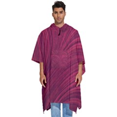 Purple Fabric Texture, Fabric Backgrounds With Lines Men s Hooded Rain Ponchos by kyorashop23