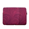 Purple Fabric Texture, Fabric Backgrounds With Lines 13  Vertical Laptop Sleeve Case With Pocket View2