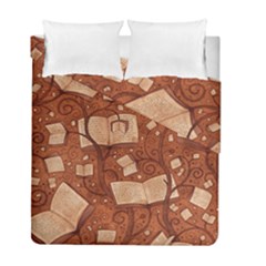 Retro Education Texture, Creative Education Background Duvet Cover Double Side (full/ Double Size) by kyorashop23