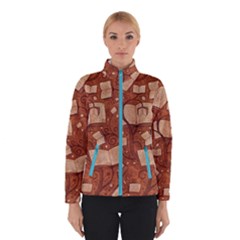 Retro Education Texture, Creative Education Background Women s Bomber Jacket