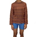 Seamless Wooden Planks Brown Wooden Background Kids  Long Sleeve Swimwear View1