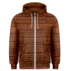 Seamless Wooden Planks Brown Wooden Background Men s Zipper Hoodie