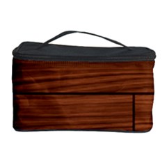 Seamless Wooden Planks Brown Wooden Background Cosmetic Storage Case by kyorashop23