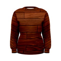 Seamless Wooden Planks Brown Wooden Background Women s Sweatshirt by kyorashop23