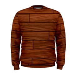 Seamless Wooden Planks Brown Wooden Background Men s Sweatshirt