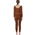 Seamless Wooden Planks Brown Wooden Background Long Sleeve Catsuit View2