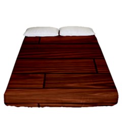 Seamless Wooden Planks Brown Wooden Background Fitted Sheet (queen Size)