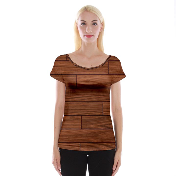 Seamless Wooden Planks Brown Wooden Background Cap Sleeve Top