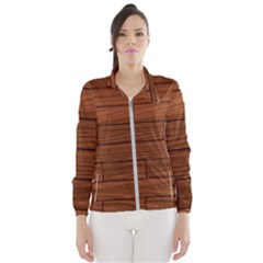 Seamless Wooden Planks Brown Wooden Background Women s Windbreaker