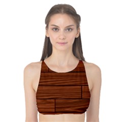 Seamless Wooden Planks Brown Wooden Background Tank Bikini Top by kyorashop23