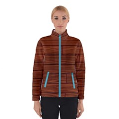 Seamless Wooden Planks Brown Wooden Background Women s Bomber Jacket