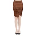 Seamless Wooden Planks Brown Wooden Background Midi Wrap Pencil Skirt View1