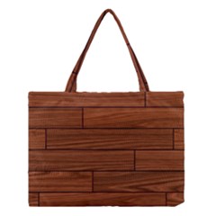 Seamless Wooden Planks Brown Wooden Background Medium Tote Bag by kyorashop23