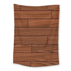 Seamless Wooden Planks Brown Wooden Background Medium Tapestry