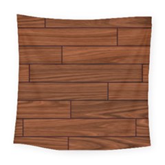 Seamless Wooden Planks Brown Wooden Background Square Tapestry (large)