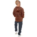 Seamless Wooden Planks Brown Wooden Background Kids  Hooded Pullover View2