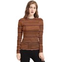 Seamless Wooden Planks Brown Wooden Background Women s Long Sleeve Rash Guard View1