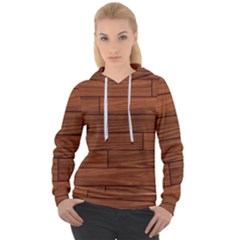 Seamless Wooden Planks Brown Wooden Background Women s Overhead Hoodie