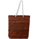 Seamless Wooden Planks Brown Wooden Background Full Print Rope Handle Tote (Large) View1