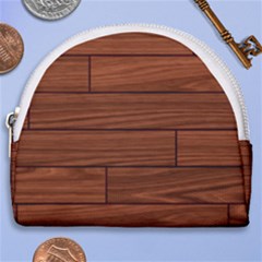 Seamless Wooden Planks Brown Wooden Background Horseshoe Style Canvas Pouch by kyorashop23