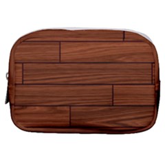 Seamless Wooden Planks Brown Wooden Background Make Up Pouch (small) by kyorashop23