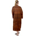 Seamless Wooden Planks Brown Wooden Background Maxi Velvet Kimono View2