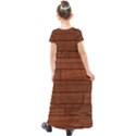 Seamless Wooden Planks Brown Wooden Background Kids  Short Sleeve Maxi Dress View2