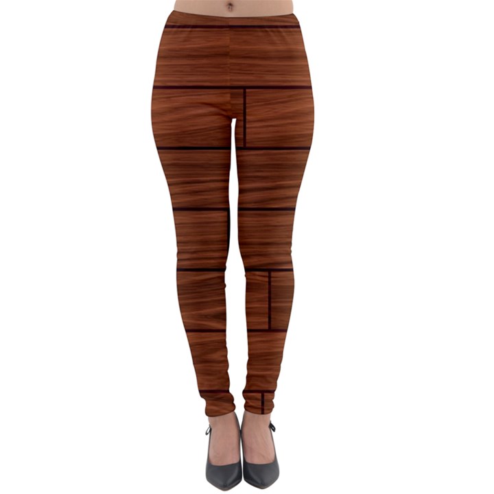 Seamless Wooden Planks Brown Wooden Background Lightweight Velour Leggings