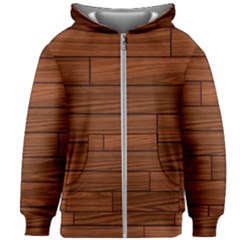 Seamless Wooden Planks Brown Wooden Background Kids  Zipper Hoodie Without Drawstring