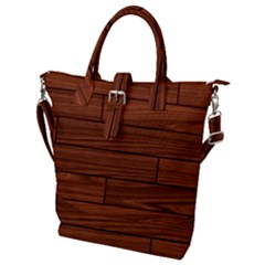 Seamless Wooden Planks Brown Wooden Background Buckle Top Tote Bag by kyorashop23